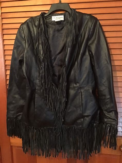 Vintage Leather Fringe Jacket Etsy