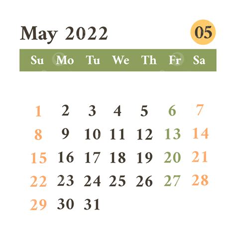 May Calendar Png Picture Design Calendar Of May 2022 Calender May May Calender 2022 Png