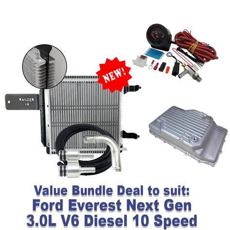 Bundle Deal Ford Everest Next Gen 3 0l V6 Diesel 10 Speed Trans Cooler Cast Pan Temp Gauge