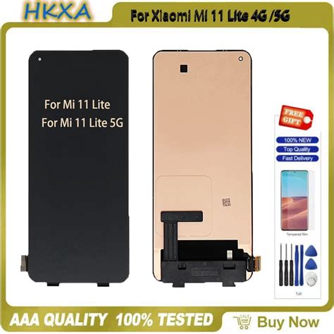 655original Display For Xiaomi Mi 11 Lite M2101k9ag Lcd Touch Screen Digitizer Assembly For