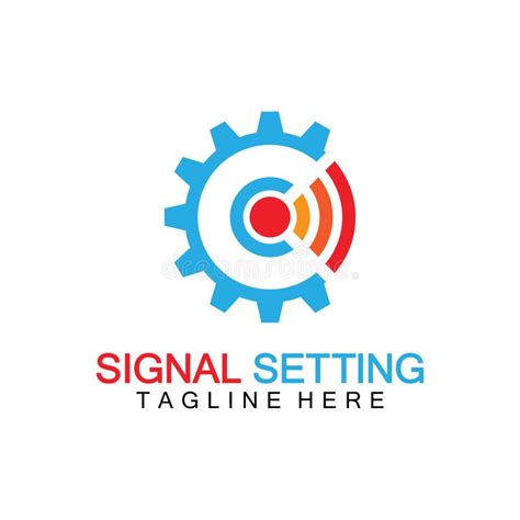 signal setting logo  gear  signal composition logo  setting
