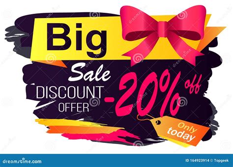 Big Sale Discounts And Offers Label With Caption Stock Vector