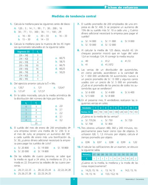 Medidas De Tendencia Central Rnc Ediciones Corefo Matem Tica