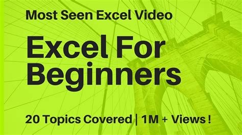 Learn Basic Excel Skills For Beginners Part 1 Youtube