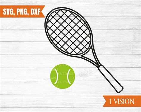 Tennis Racket And Ball Svg Tennis Cut File Tennis Lover Svg Etsy