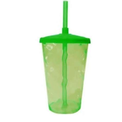 Copo Twister 400ml Tampa E Canudo Verde Neon Canoas RS