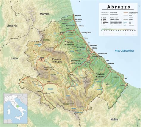 Mappa Dellabruzzo Cartina Interattiva E Download Mappe In Pdf