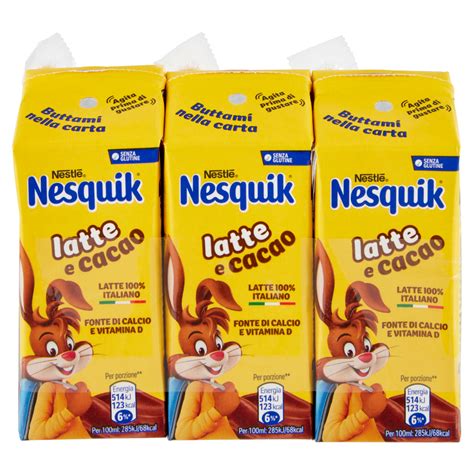 Nesquik Pronto Da Bere Bevanda A Base Di Latte E Cacao Solubile Brick