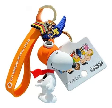 Llavero Figura Snoopy Aviador Peanuts Original Cuotas Sin Inter S