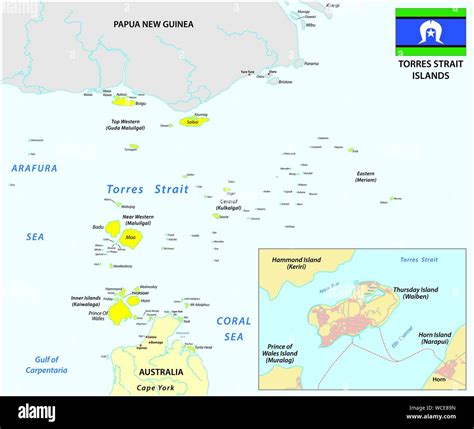 Torres strait map Stock Vector Images - Alamy