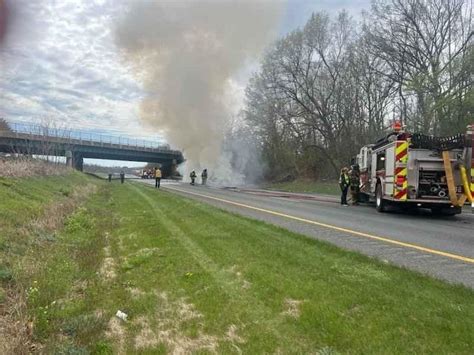 Eastbound I 70 Near Myersville Shut Down Due To Tractor Trailer Fire