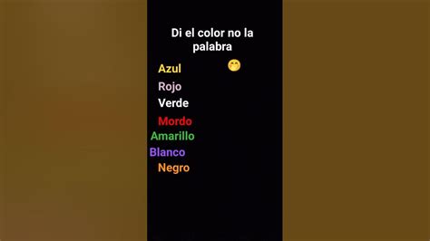 Di El Color No La Palabra Youtube