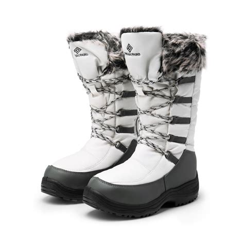 Women's Winter Waterproof Warm Mid Calf Snow Boots Outdoor Hiking Snow ...