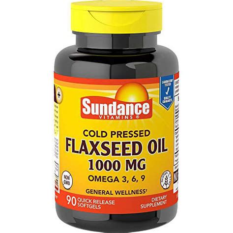 Sundance Flaxseed Oil 1000 Mg Softgels 90 Count