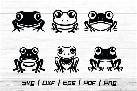 Cute Frog Vector Silhouette Svg File Cut File 2462020
