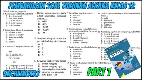 Pembahasan Soal Senyawa Turunan Alkana Kelas 12 Part1 Youtube