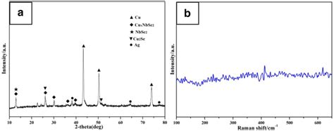 The Xrd Pattern A And Raman Spectra B Of Cna15 After Sintering