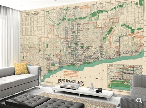 city map wallpaper street wall mural Wallapeper by 4KdesignWall | Map wall mural, Map wallpaper ...