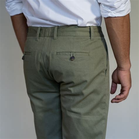 Stretch Chinos Slim Fit Olive Peter Manning Nyc