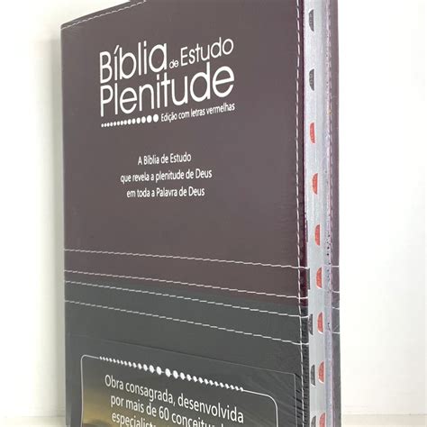 Bíblia De Estudo Plenitude Rc Capa Preta E Vinho Índice Shopee Brasil