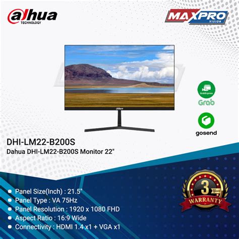 Jual DHI LM22 B200S DAHUA MONITOR LED 22 INCH FULL HD BUILT IN