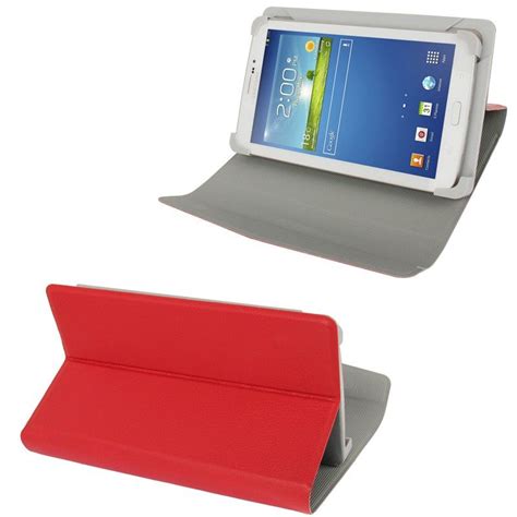 Housse Universelle Tablette Tactile Tui Ajustable Rouge