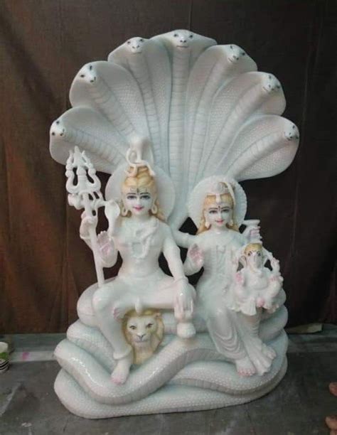 White Painted Marble Gauri Shankar Murti For Home Size Inch At Rs