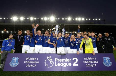 Everton Toffees Celebrate Winning Premier League 2 Title Despite