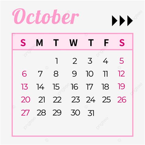 Octobre Calendrier Jeane Lorelle