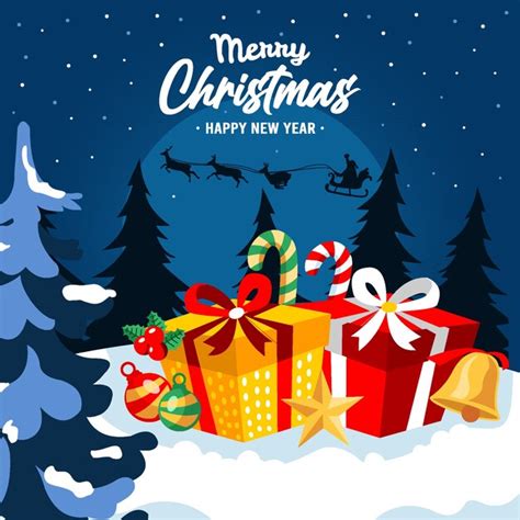 Premium Vector Hand Drawn Christmas Background