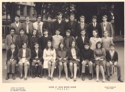 Photo De Classe Rodin 67 68 De 1968 Lycée Rodin Copains Davant