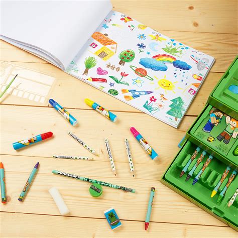 Minecraft Crayon De Couleurs Enfant Coloriage Enfant Coffret Crayon