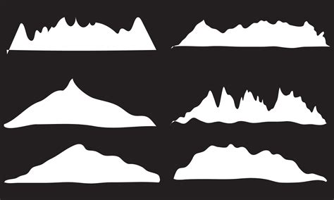 Mountain Vector icons Set mountain silhouette vector.Print 27951804 ...