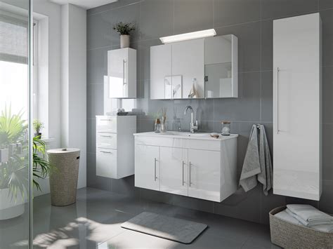 Ensemble De Meuble De Salle De Bain Venezia 100 5 Pièces Blanc