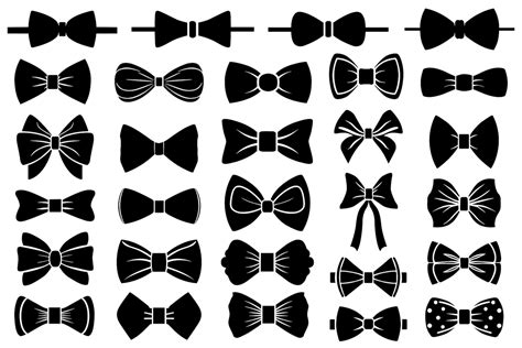 Bow Tie Silhouettes, Bow Tie Silhouette Vectors, Bow Tie Svg Bundle, Bow Tie Clipart, Bow Tie ...