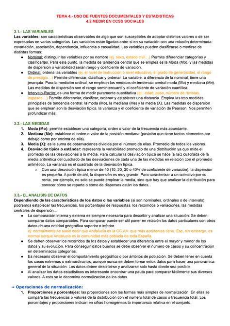 TEMA 4 2 USO DE Fuentes Documentales Y Estadisticas TEMA 4 USO DE