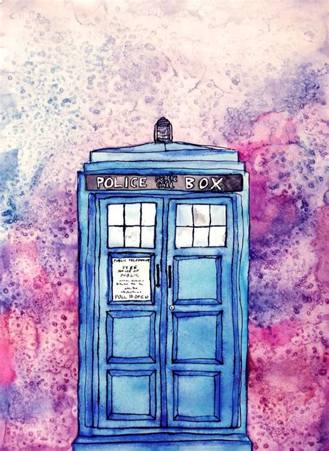 Watercolor Tardis