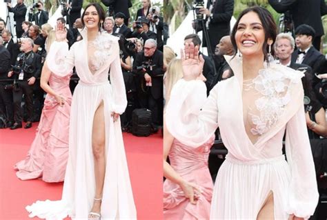 Cannes 2023 Esha Gupta Makes A BOLD Statement With Super High Slit On