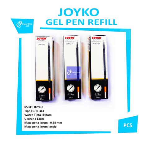 Jual Joyko Gel Pen Refill Isi Ulang Pulpen Gpr Hitam Pcs