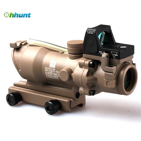 Trijicon Acog Style X Tan Real Fiber Optics Green Illuminated