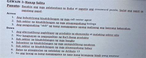 Gawain Hanap Salita Panuto Basahin Ang Mga Palatandaan Sa Ibaba At