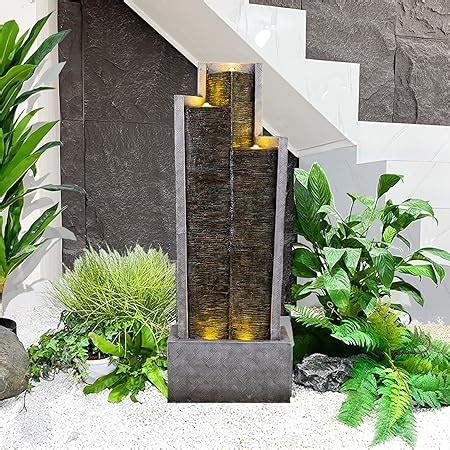 Amazon Serbilhome Fountains Outdoor Waterfalls With Led Lights And