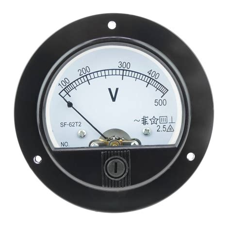 Analog electric meter panel round 70mm 500V voltmeter - Cablematic