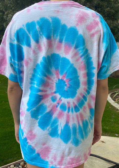 Pink And Blue Tie Dye Unisex Shirt Etsy