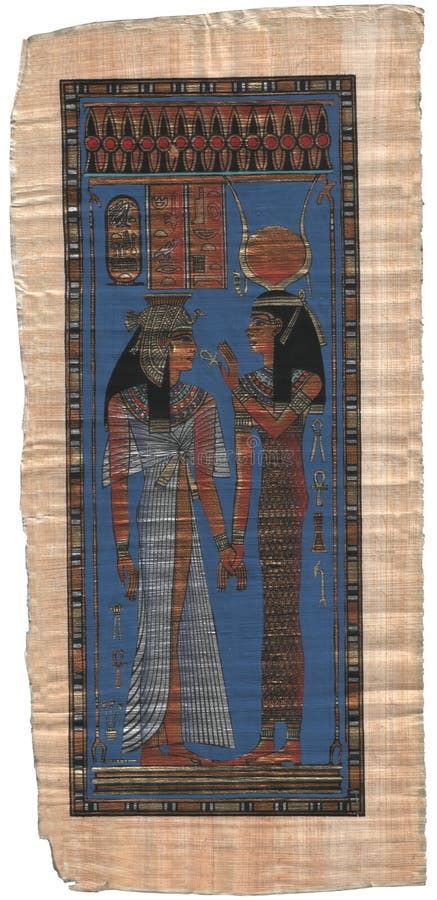 Gammal Egyptisk Konst P Papyruset Fotografering F R Bildbyr Er Bild