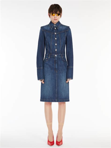 Max Mara Denim Shirt Dress In Blue Modesens