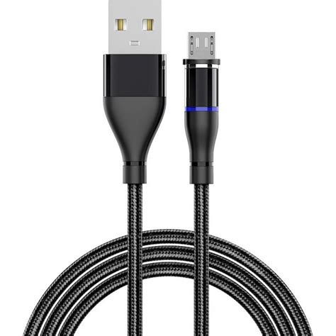 Appacs U118 Round Magnetic Charging Micro Usb Cable Black Geewiz