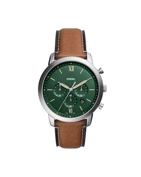 Fossil Neutra Quartz Stainless Steel And Eco Leather Chronograph Watch