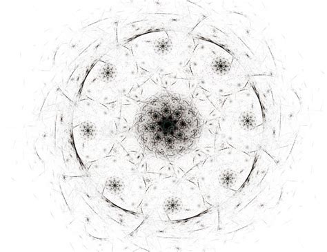 Fractal Radial Pattern On The Subject Of Science Technology And Design