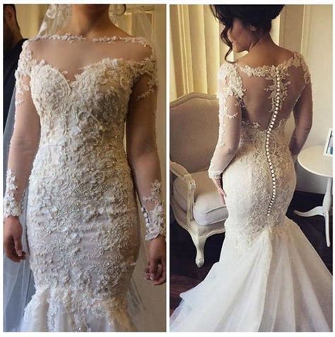 Illusion Neckline Long Sleeve Bridal Dress From Darius Couture